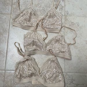 Aritzia Monterey Bralette 3 Pack XS